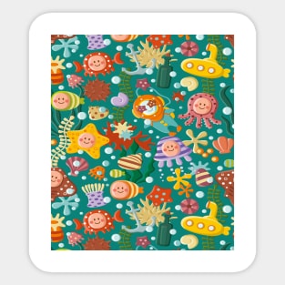 Ocean Life Of Sea Creatures Sticker